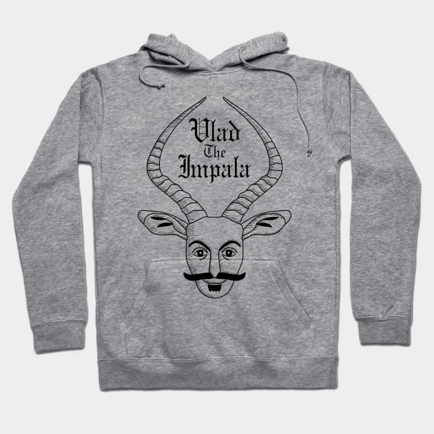 Vlad The Impala (Black Outline) Hoodie by inotyler